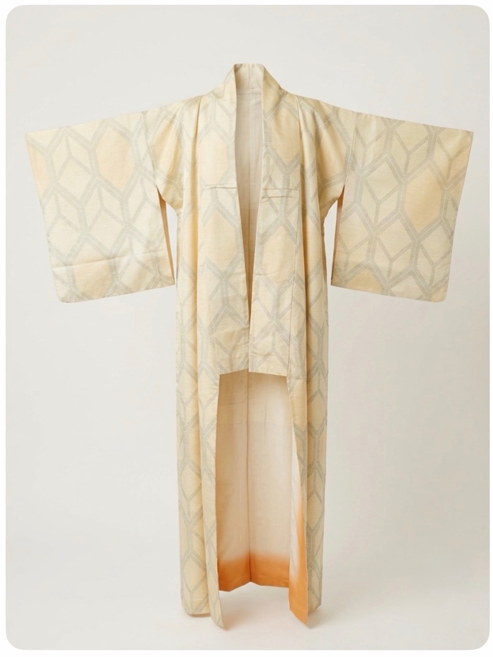 Handmade Silk Linen Kimono Jacket Size up to 1X - PTP 25 inches